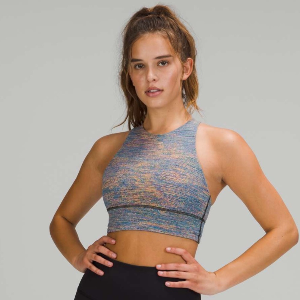 Lululemon High Neck Long Line Energy Bra Jacquard 6